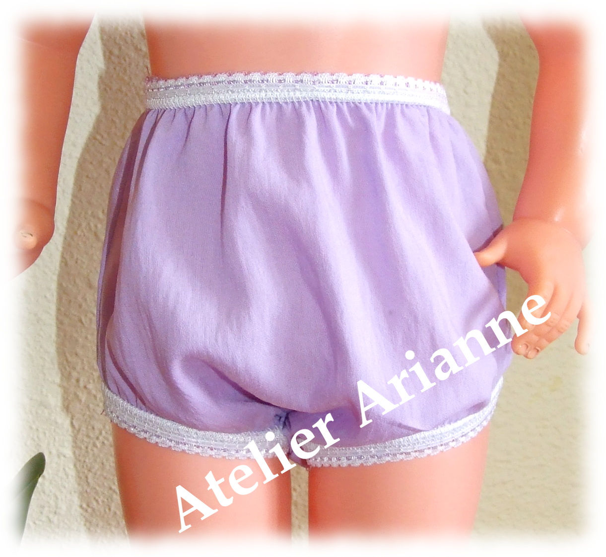 Culotte pour poupées Raynal et autres 56-63 cm assortie à la robe Carina