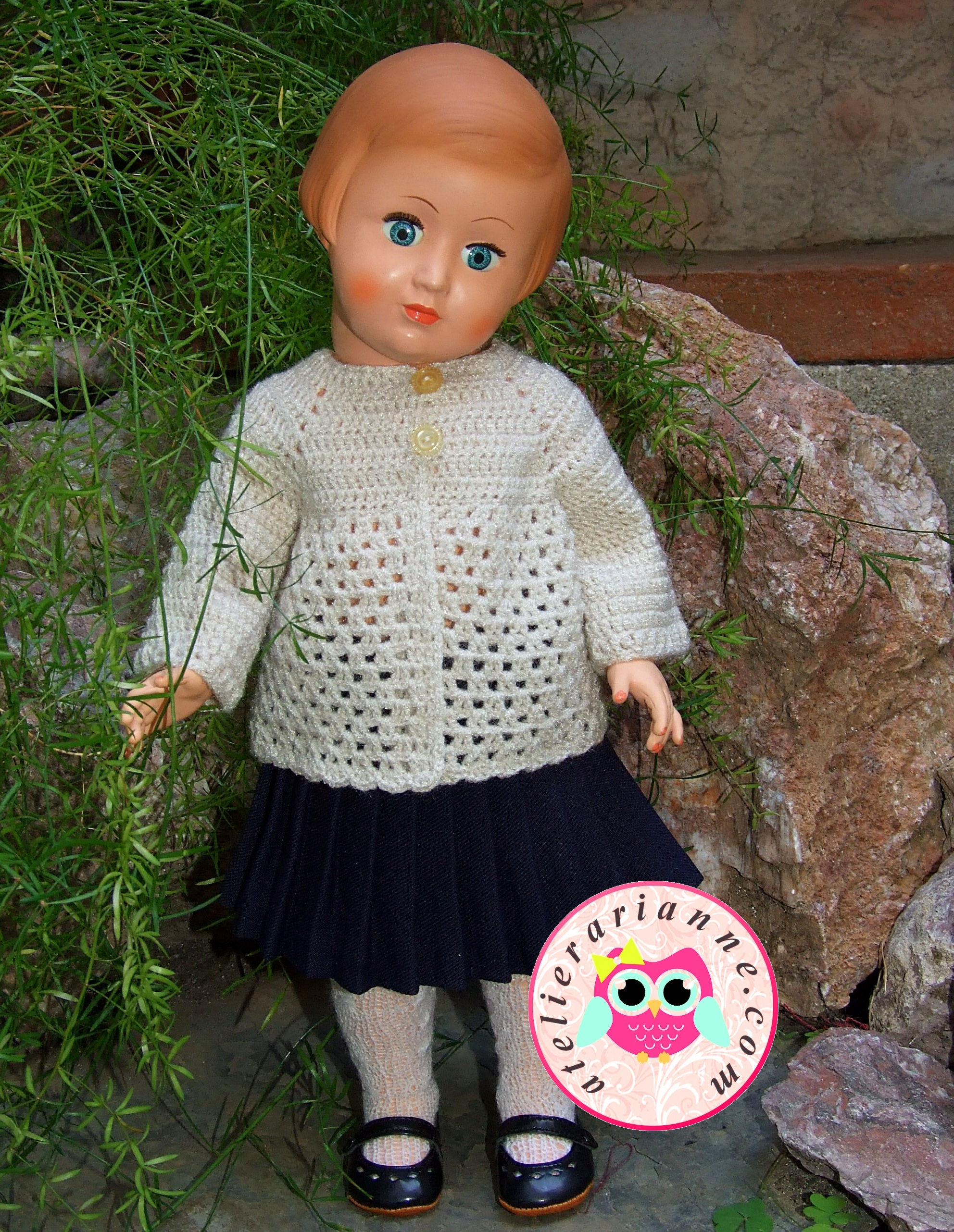 Tenue crochet pour poupée Françoise Modes et Travaux