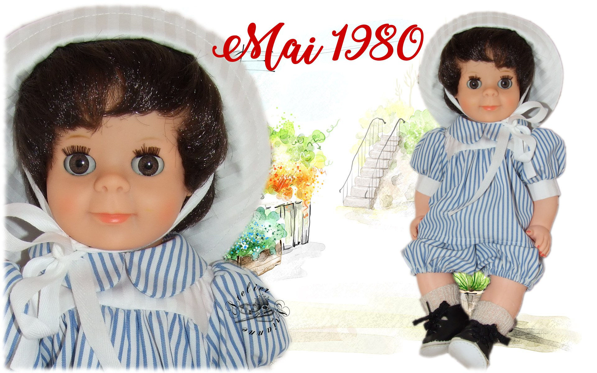 Tenue pour poupon Michel Modes et Travaux Mai 1980