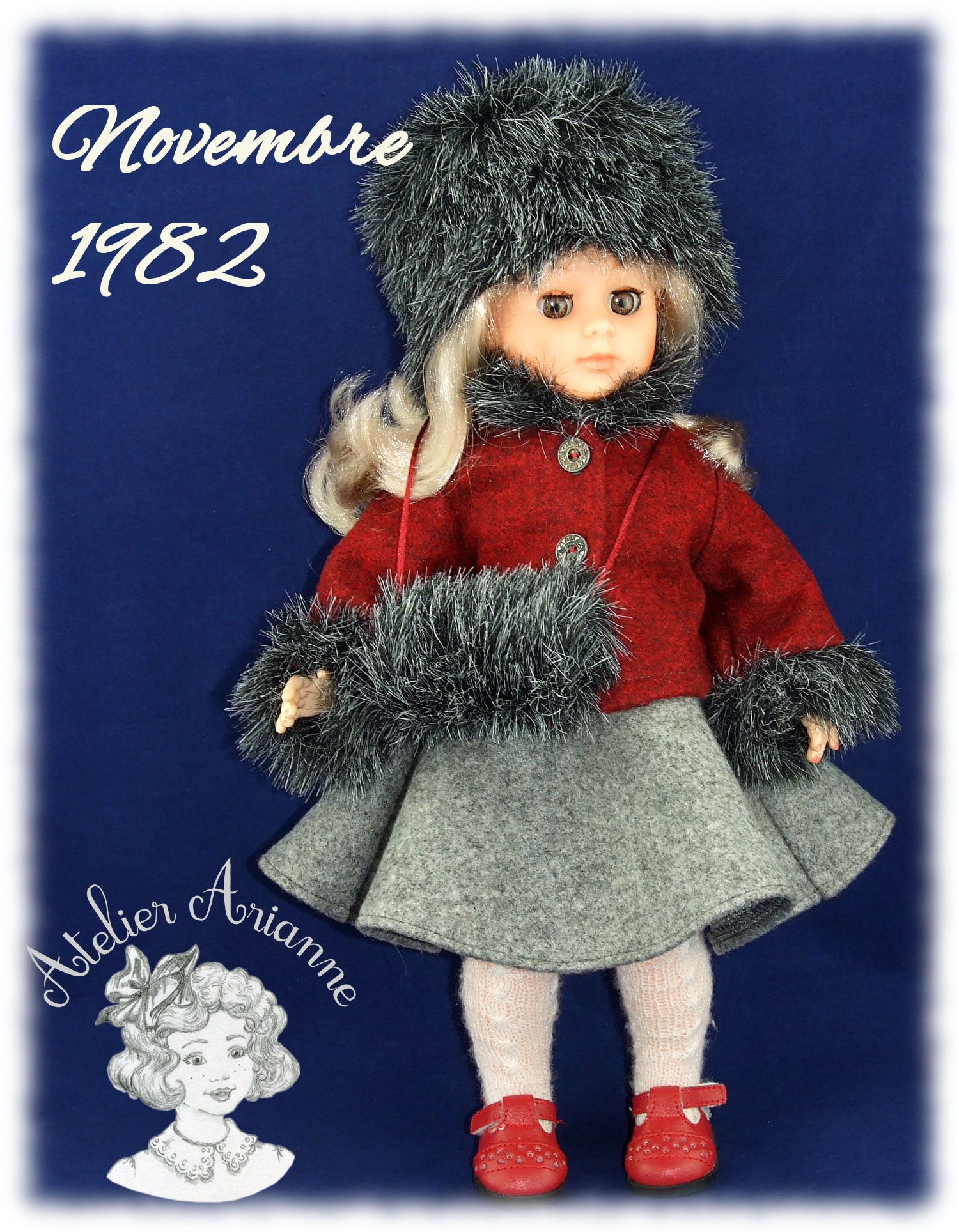 Novembre 1982 Tenue pour poupée Marie -Françoise de Modes et Travaux