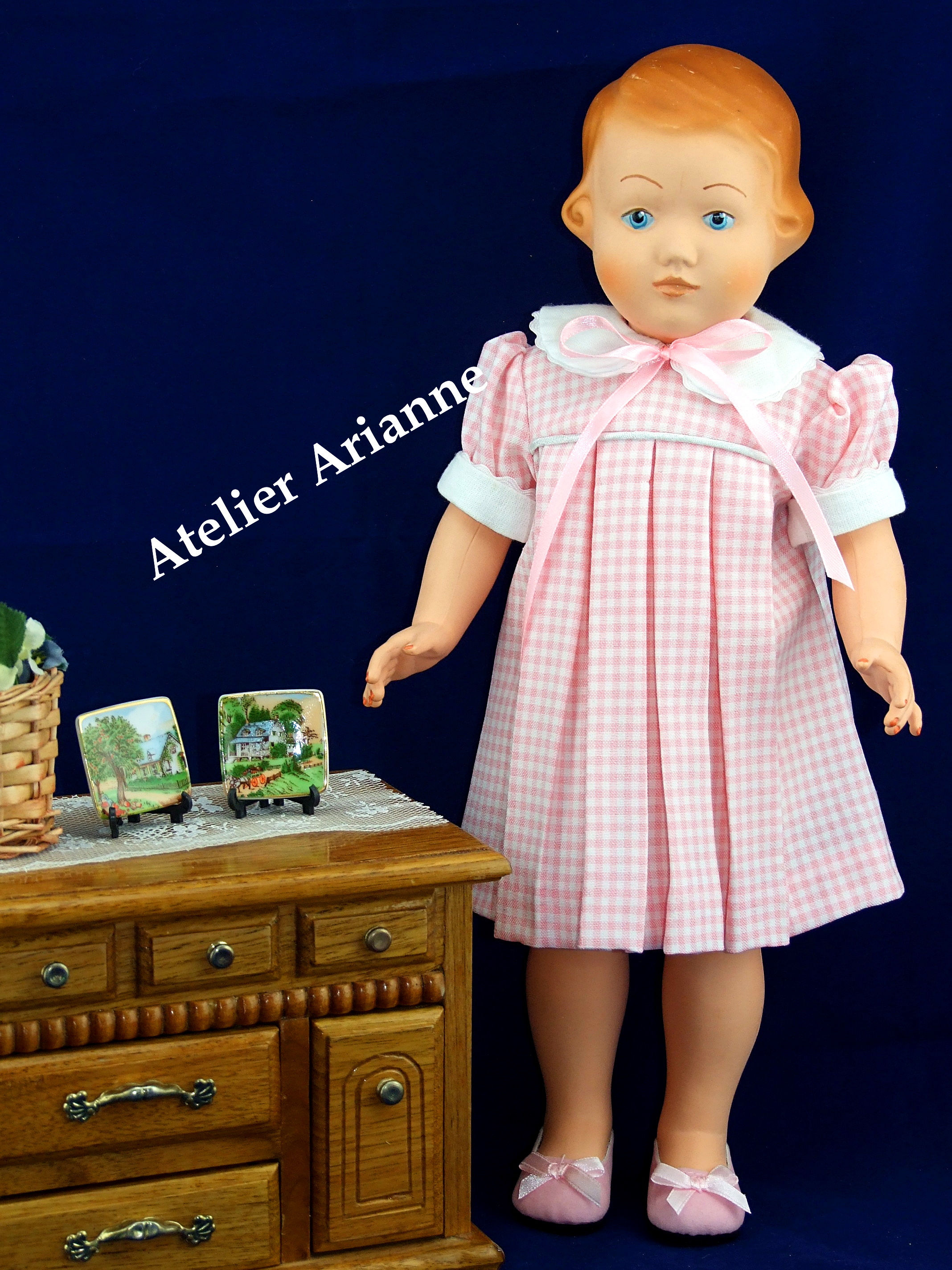 Robe Elisa pour poupée Laurette, Françoise M et T, Kattie de Raynal, Bella 39-40