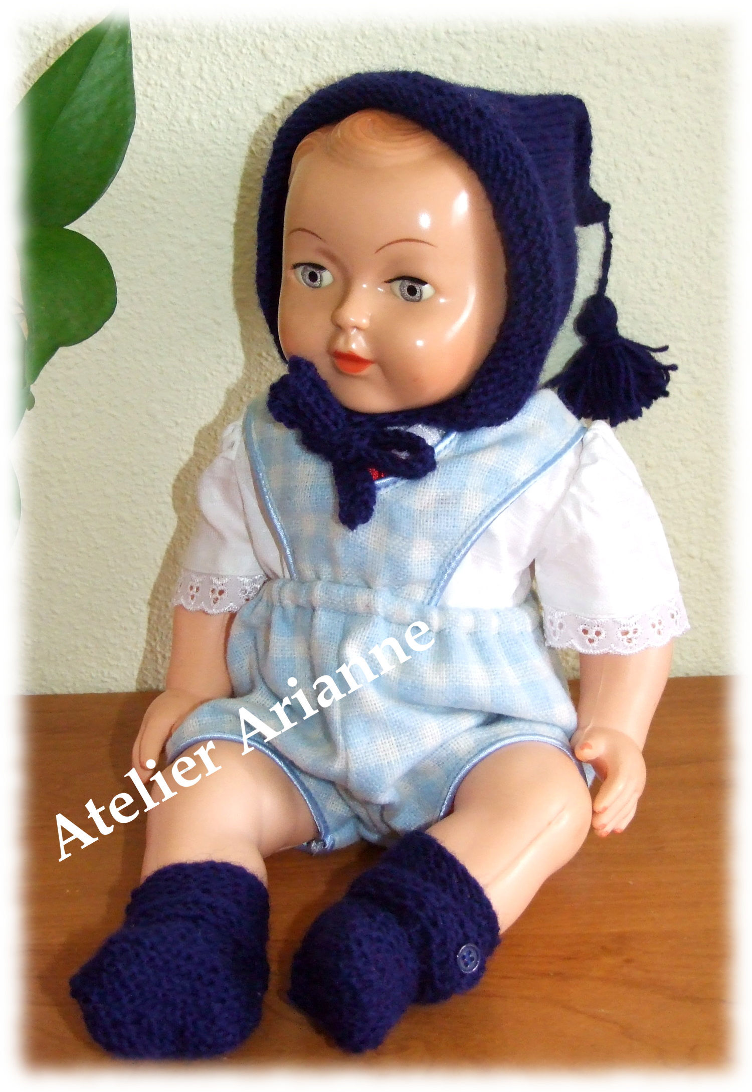 Bonnet et chaussures pour baigneur Michel  40 cm