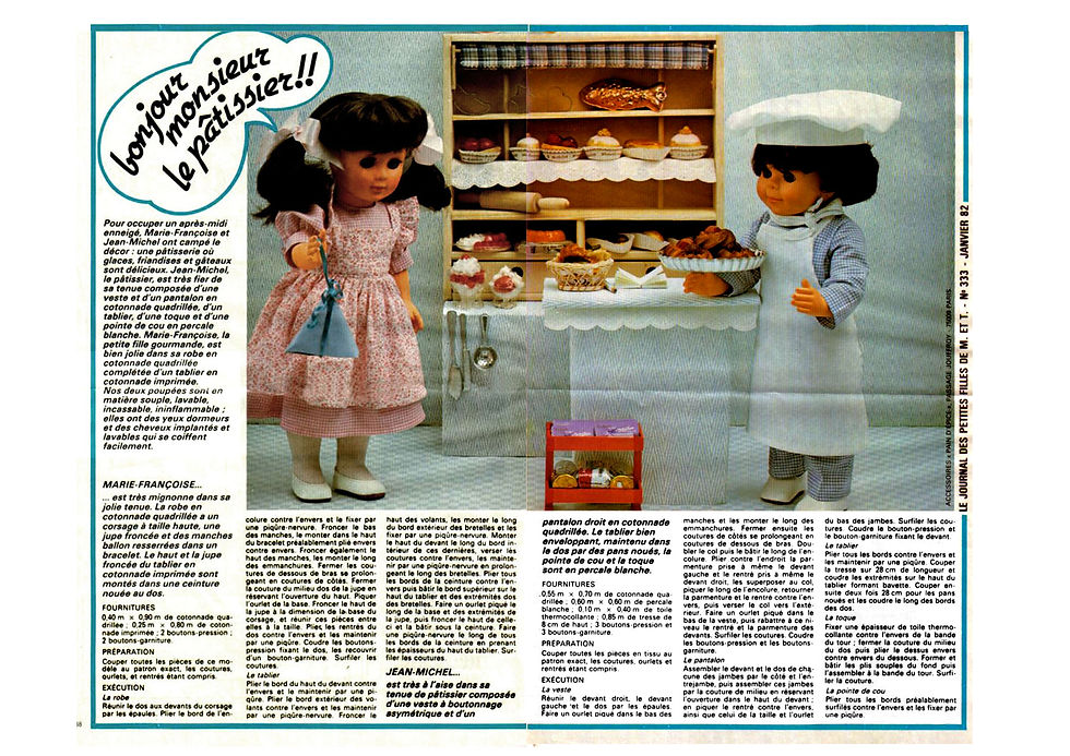 Miniature : Janvier 1982 Tenue pour Marie-Françoise Modes et Travaux