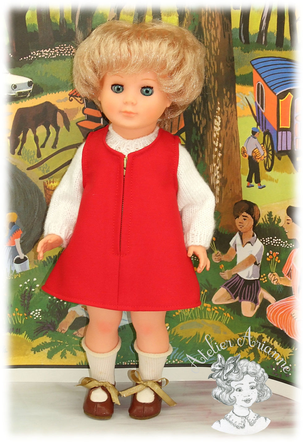 Miniature : Avril 1968 Tenue pour poupée Marie-Françoise Modes et Travaux