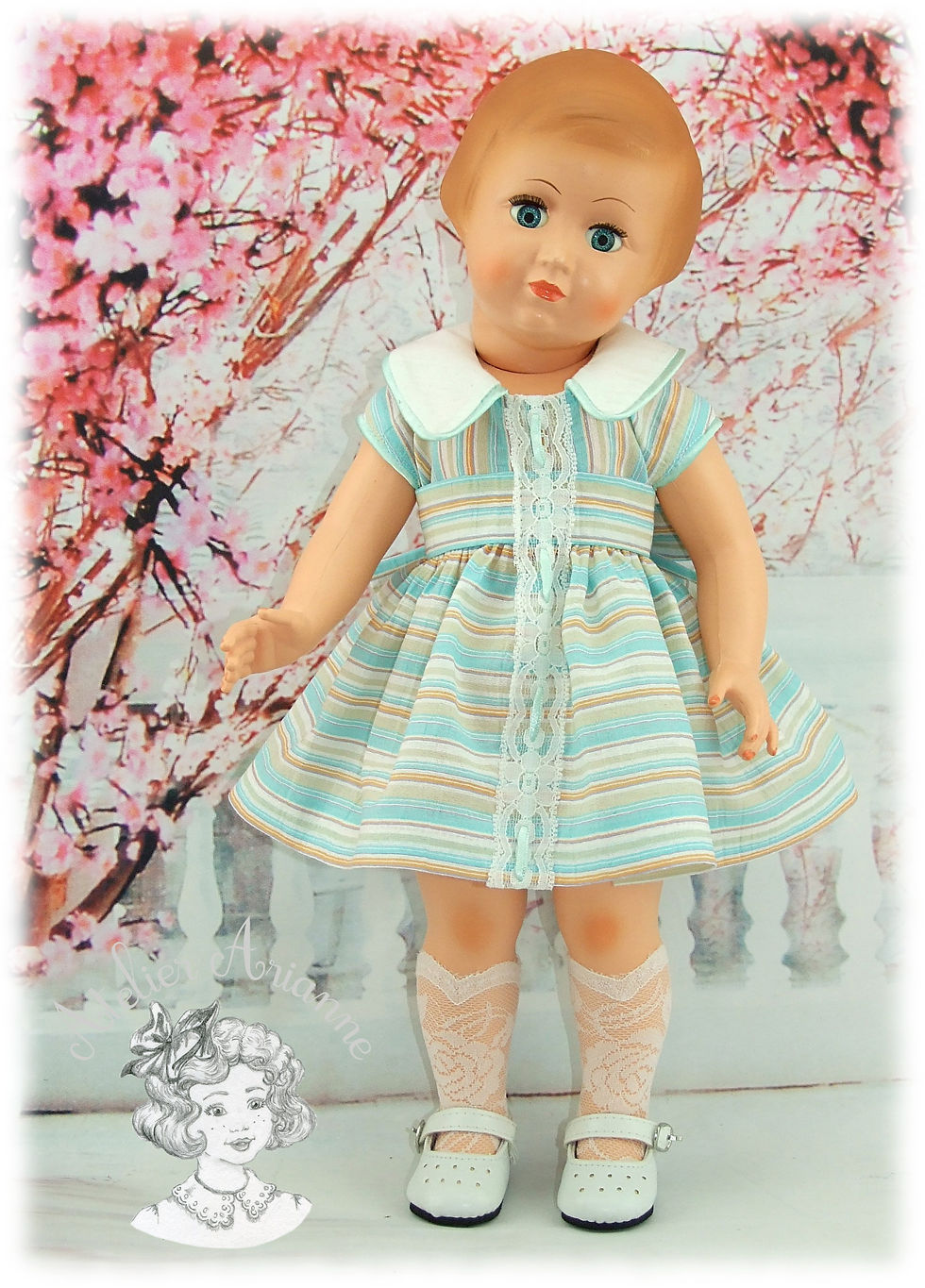 Miniature : Tenue pour poupée Françoise Modes et Travaux Juin 1960