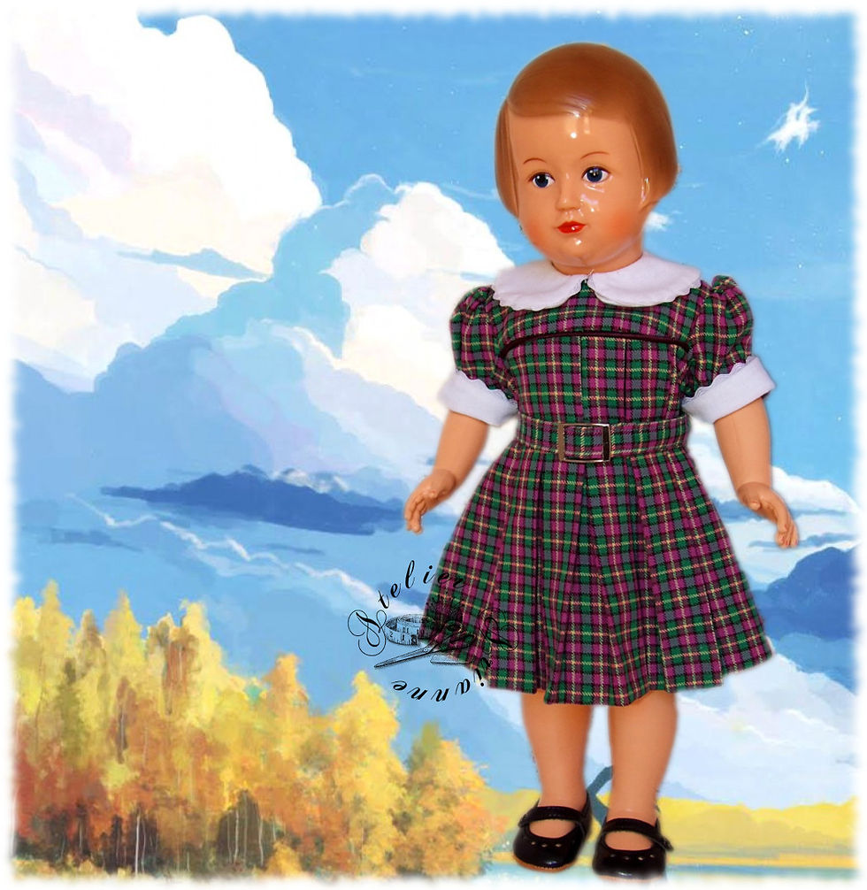 Tenue pour poupée Françoise Modes et Travaux Octobre 1954