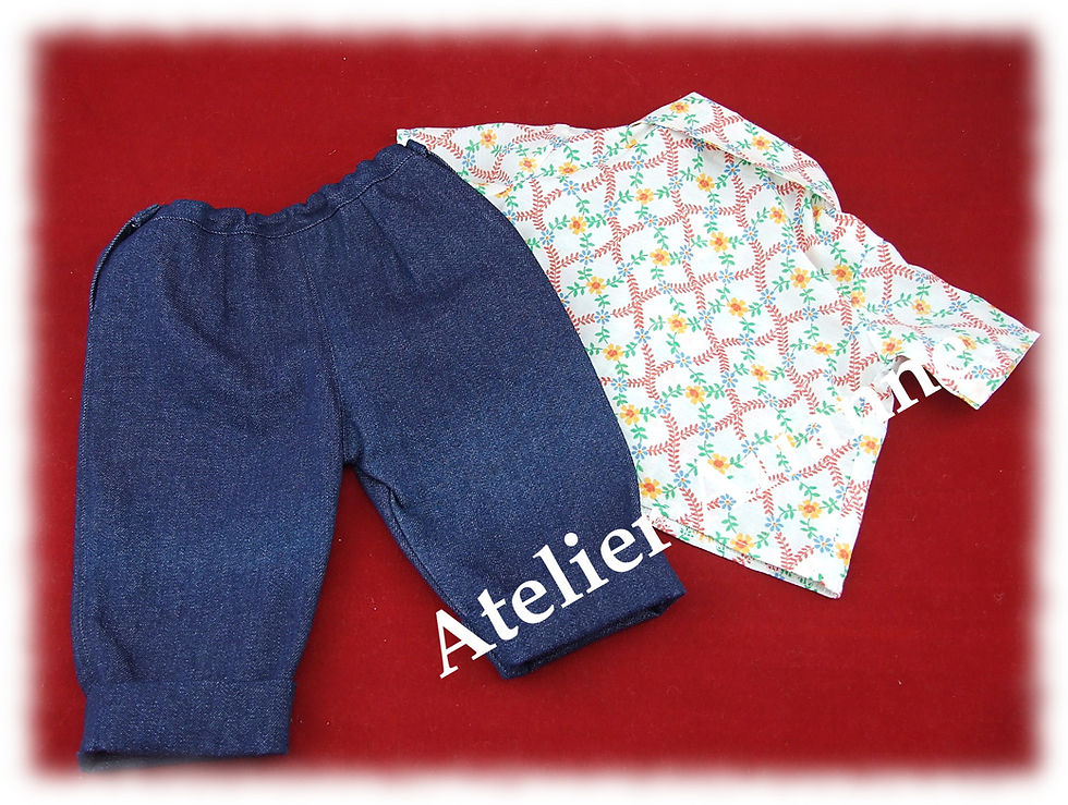 Miniature : Tenue Eddy pour poupées et poupons 55-60 cm blanc