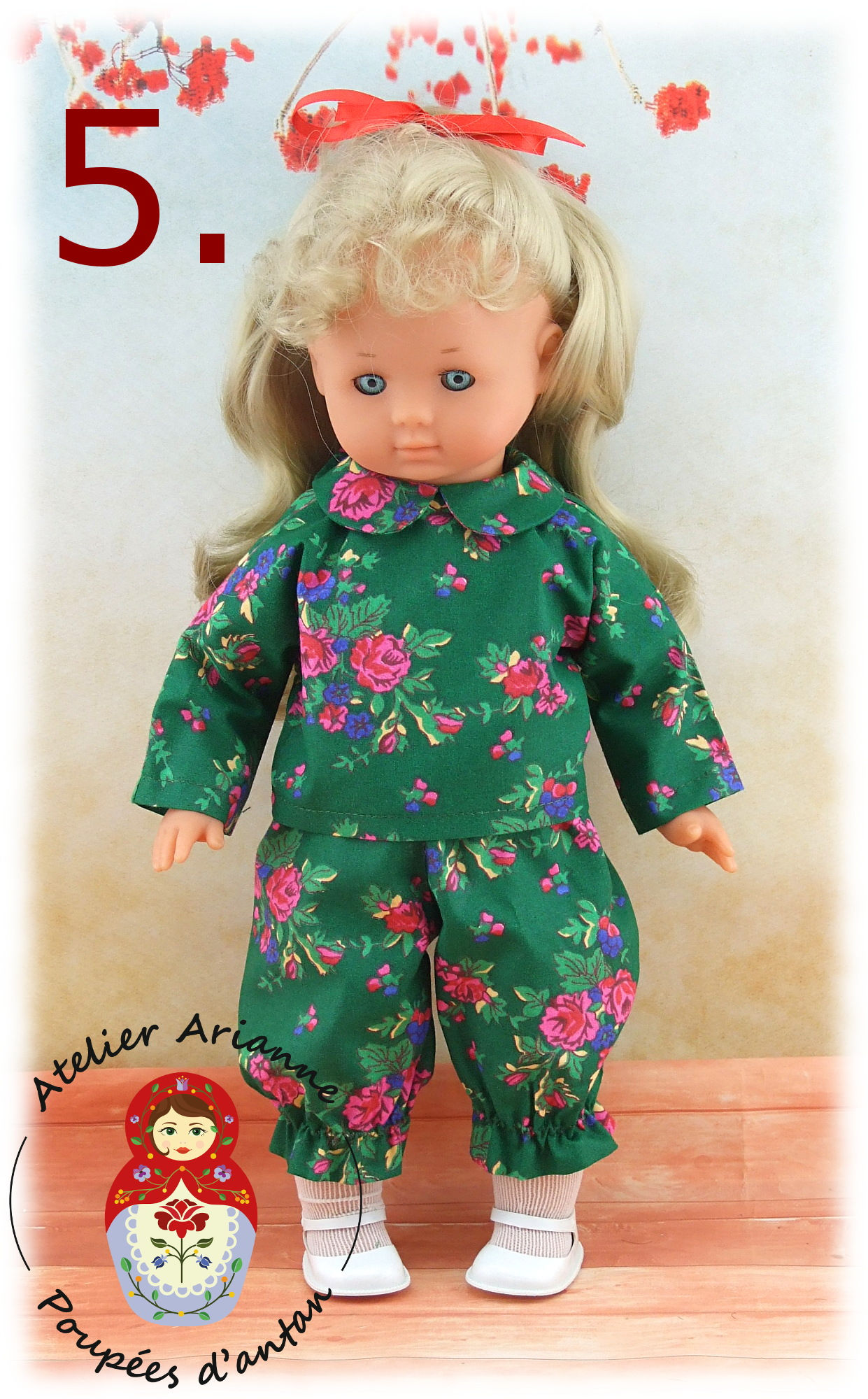 Chemise Numéro 5 Décembre 1990 Tenue pour poupée Cécile Modes et Travaux