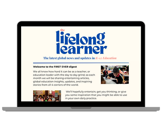 Laptop image of newsletter
