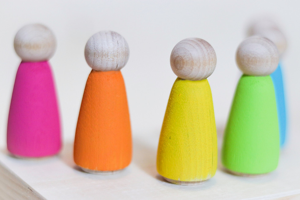 Thumbnail: Wooden Peg Dolls-Easter Colors!