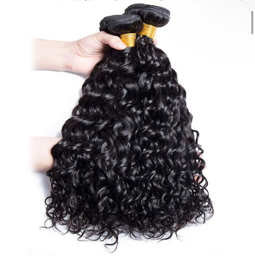Thumbnail: 100％ Unprocessed Malaysian Remy Human Hair Weave Extensions Wet and Wavy