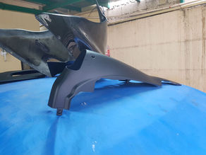 The spare fairings and rear panels repaired painted and waiting for decals!