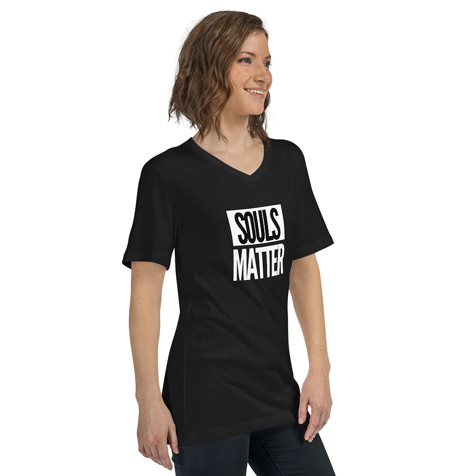 Thumbnail: SOULS MATTER (Unisex Short Sleeve V-Neck T-Shirt)