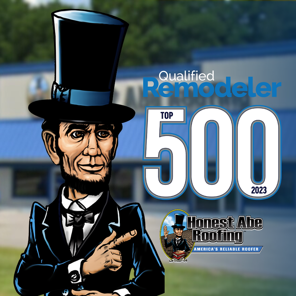 Names one of the best roofing franchises, Honest Abe Roofing qualified in the top 40 for Qualified Remodelers Top 500.