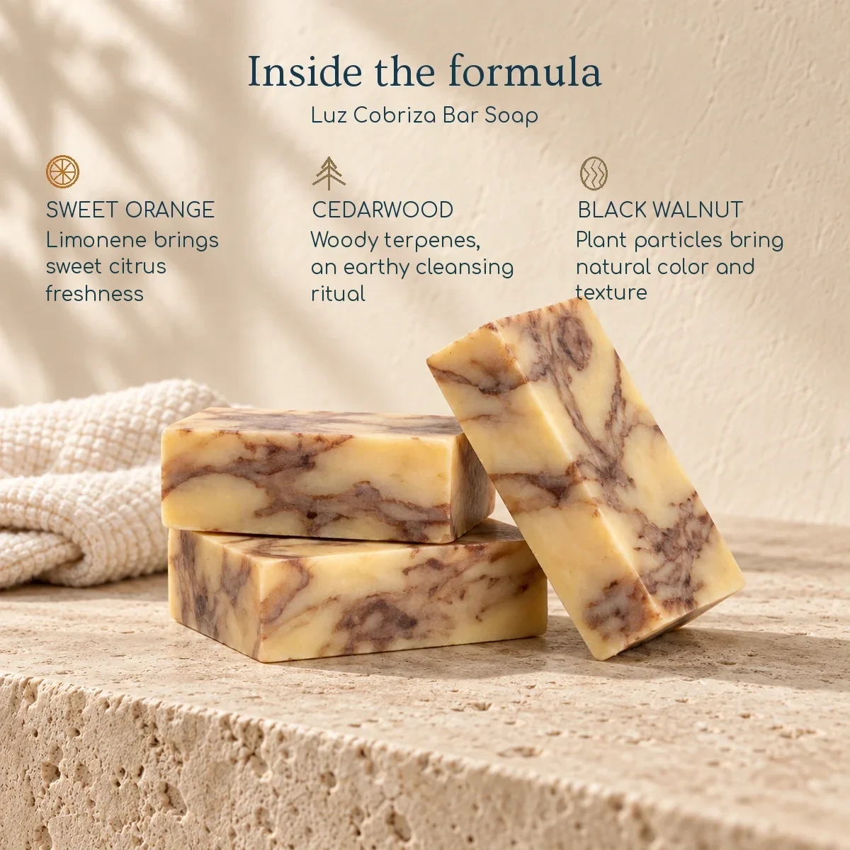 Luz Cobriza Bar Soap — formula details