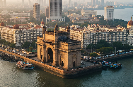 Mumbai skyline with Gateway of India