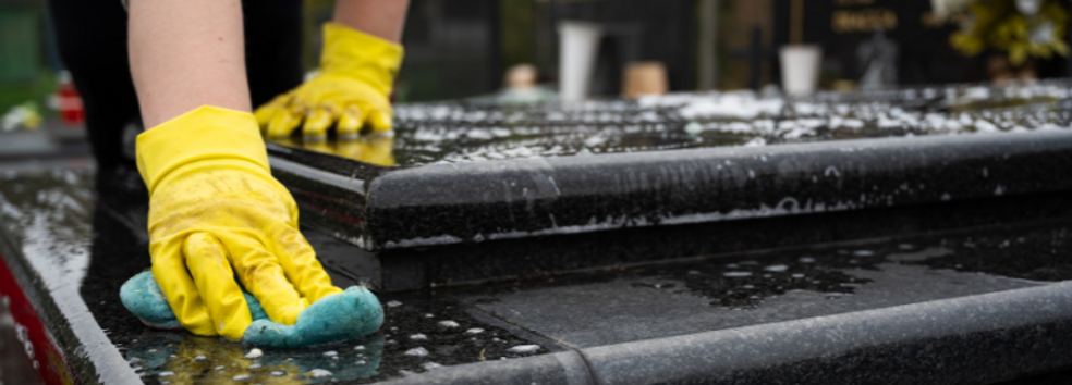 gravestone cleaning
