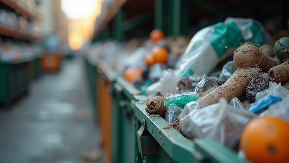 Close-up view of sorted recyclable materials ready for disposal