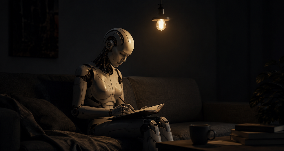 Humanoid robot taking notes