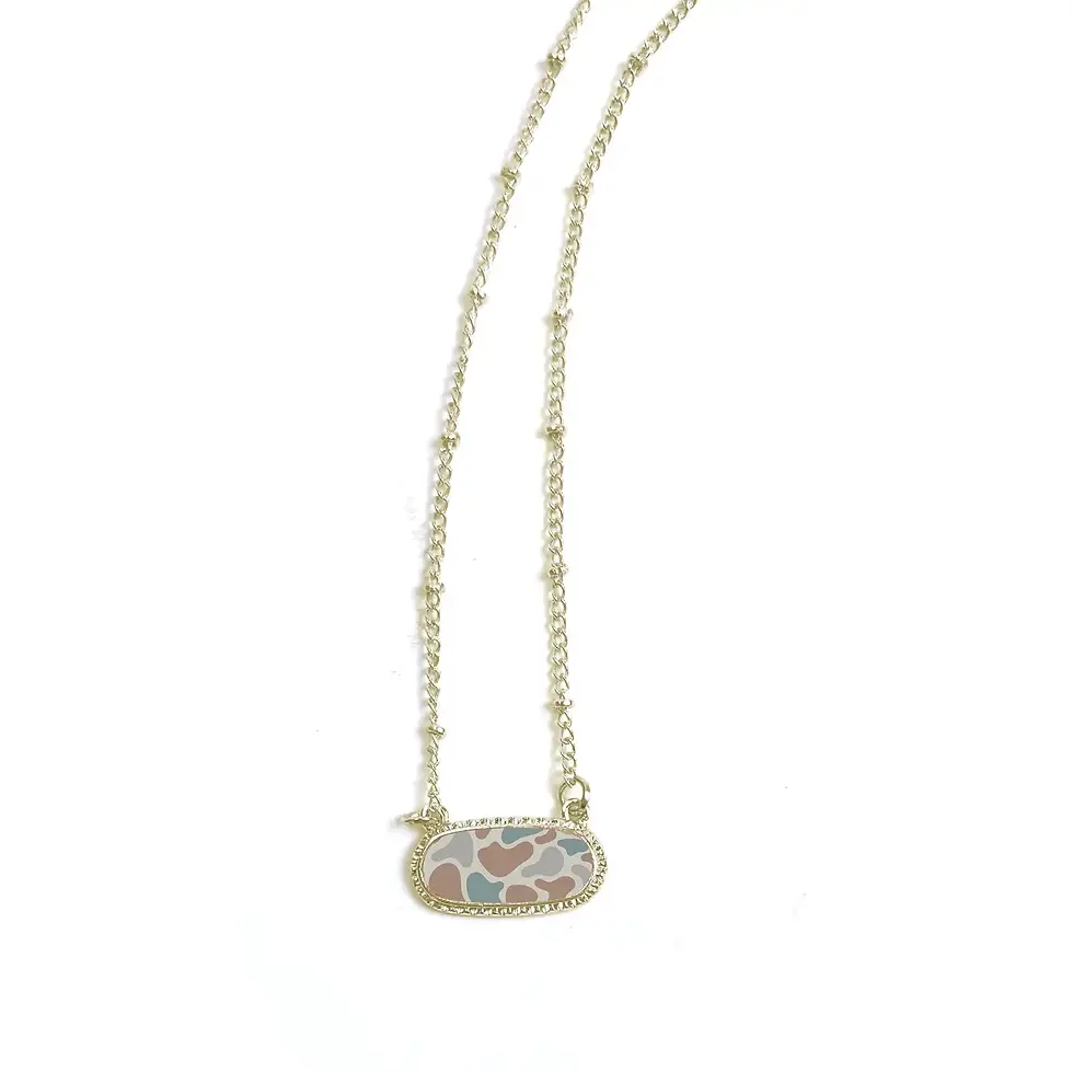 Label Camo Necklace 