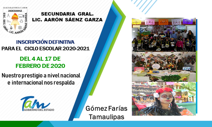 Inician con éxito las inscripciones en la Secundaria General de Gómez Farías Tam.