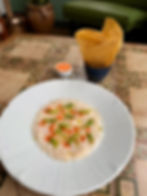 SCALLOP CEVICHE, ROCOTO, AJI VERDE OIL, SALTY FINGERS
