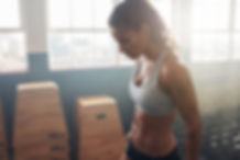 female athlete training