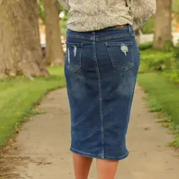 Denim Skirt- Dark
