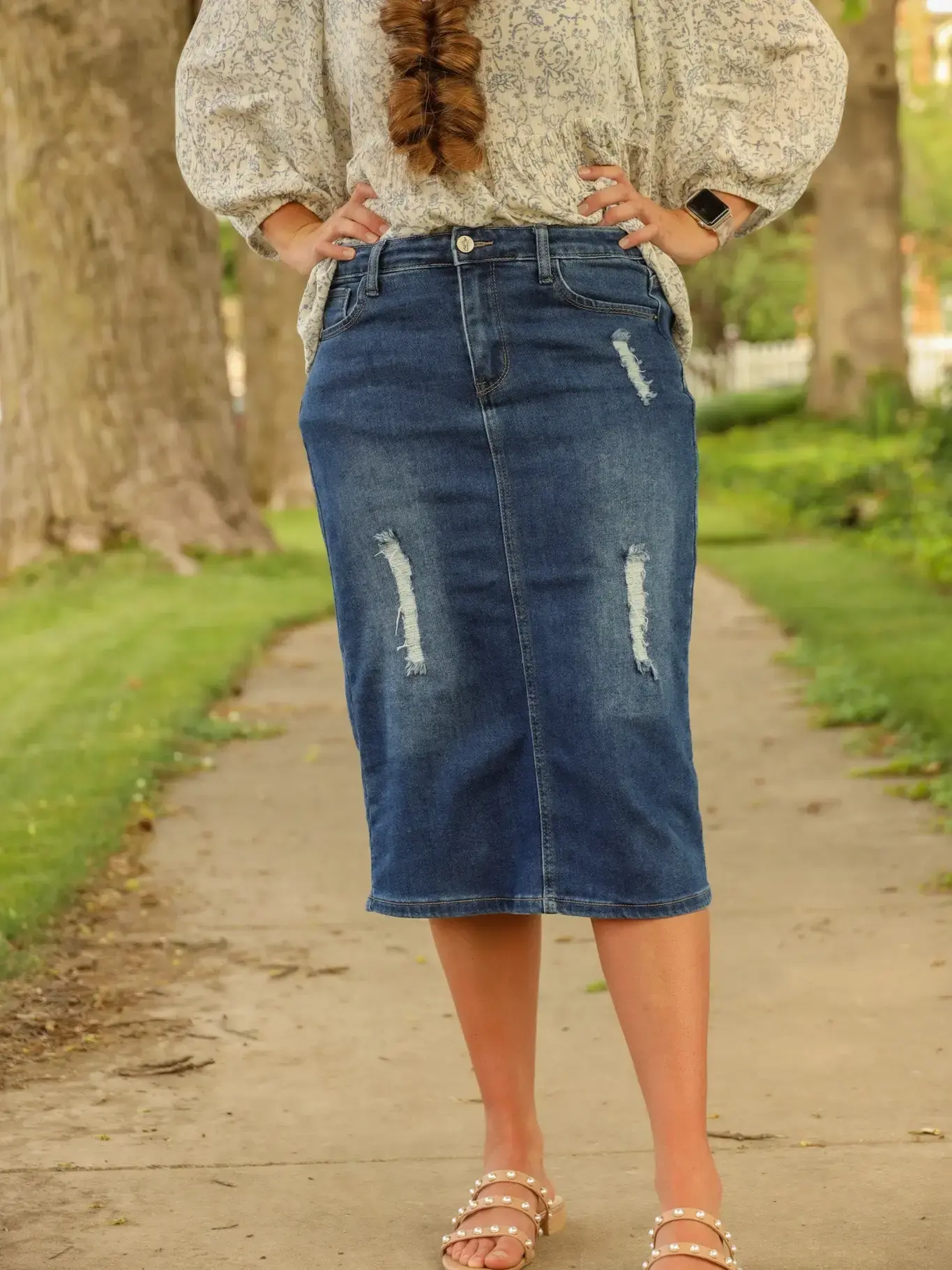 Denim Skirt- Dark