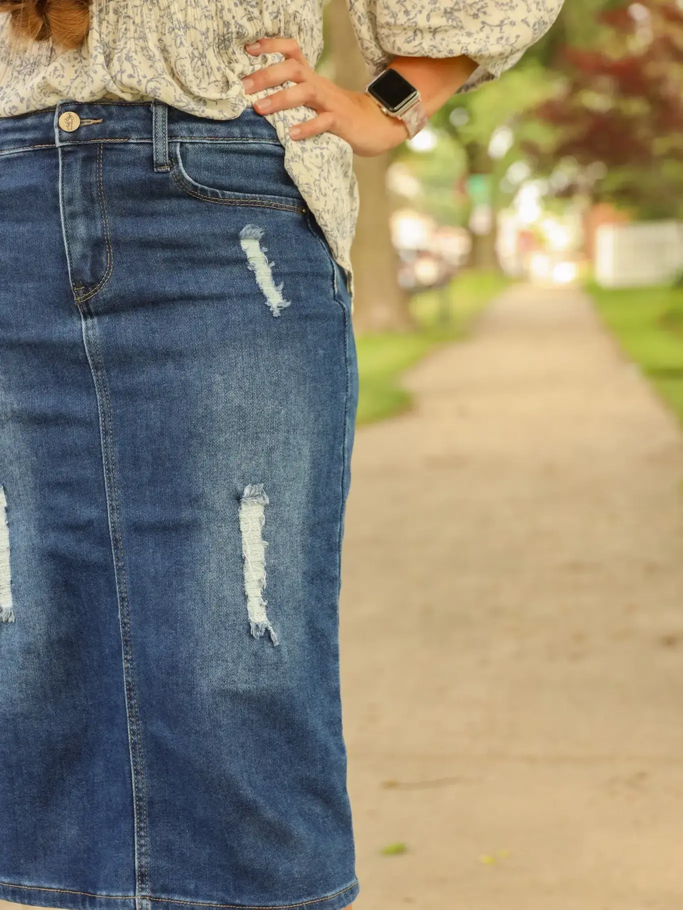 Denim Skirt- Dark