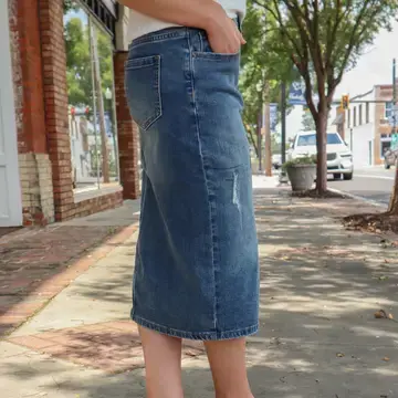 Addie Denim Skirt - Vintage Wash