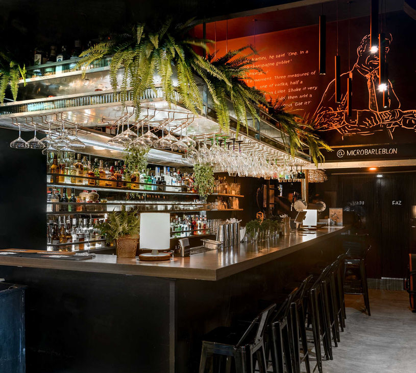 Projeto arquitetura interior bar de alto padrão luxo Leblon Rio de Janeiro design comercial moderno