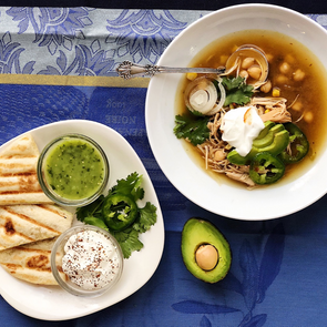 Slow Cooker Green Chile Chicken Soup