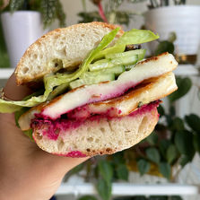 Halloumi Sandwich w/ Beet Hummus