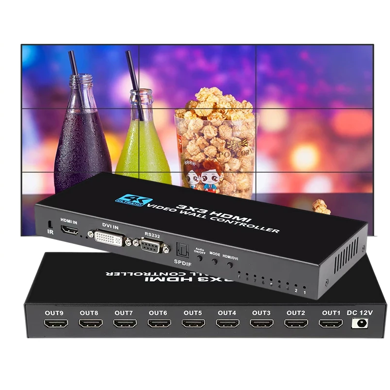 Controlador Vídeo Wall 4k 3x3 9 Telas Hdmi Com Nota Fiscal