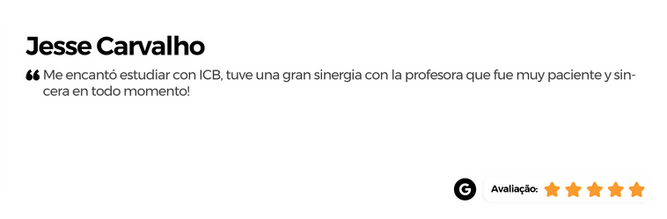 Reseña de Jesse Carvalho: "Me encantó estudiar con IC", cinco estrellas.