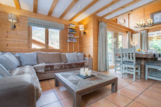 The chalet enjoys incredible views and a cozy atmosphere_