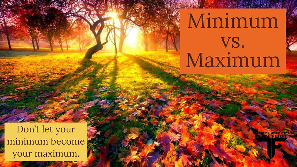 minimum vs. maximum