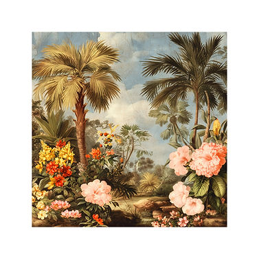 Vintage Botanical Tropical Palms Canvas Print
