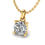 Thumbnail: Round Diamond Solitaire Pendant Necklace Yellow Gold