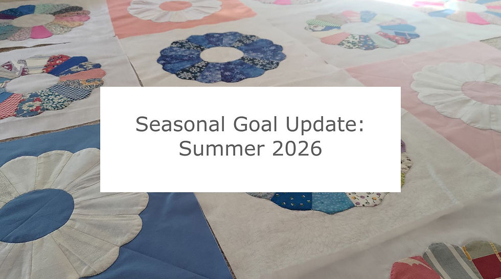 Seasonal Goal Update: Summer 2026