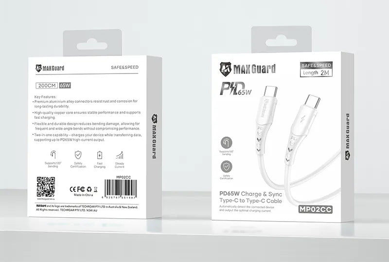 Thumbnail: Maxguard 2m 65W Type-C to C Cable MP02CC