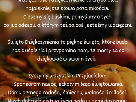 Życzenia z okazji Święta Dziękczynienia