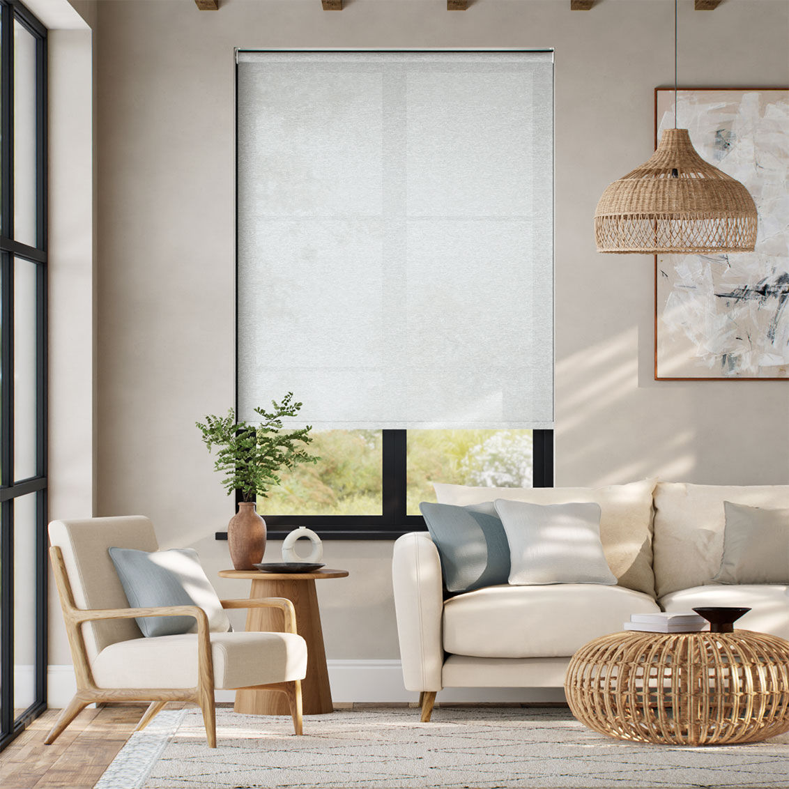 Twist2Go Maoke White Wash Roller Blind