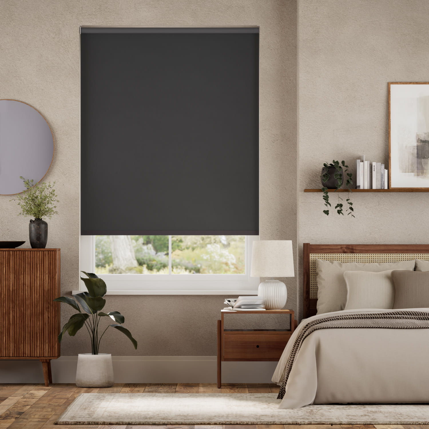 Twist2Go Sevilla Blackout Charcoal Roller Blind