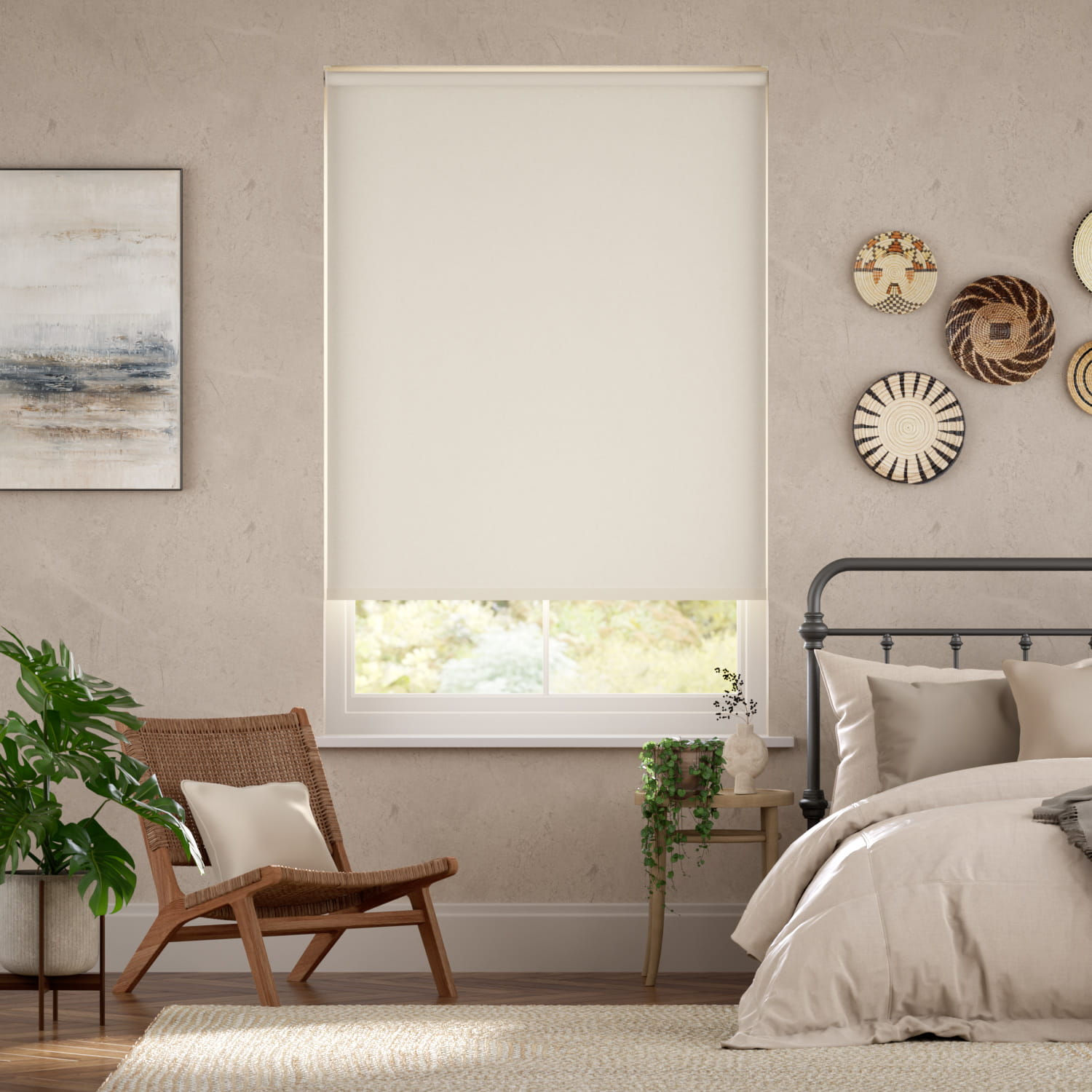 Twist2Go Sevilla Blackout Antique Cream Roller Blind