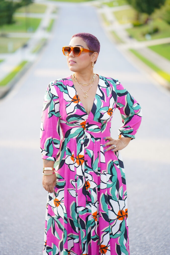 Popeline Printed Dress