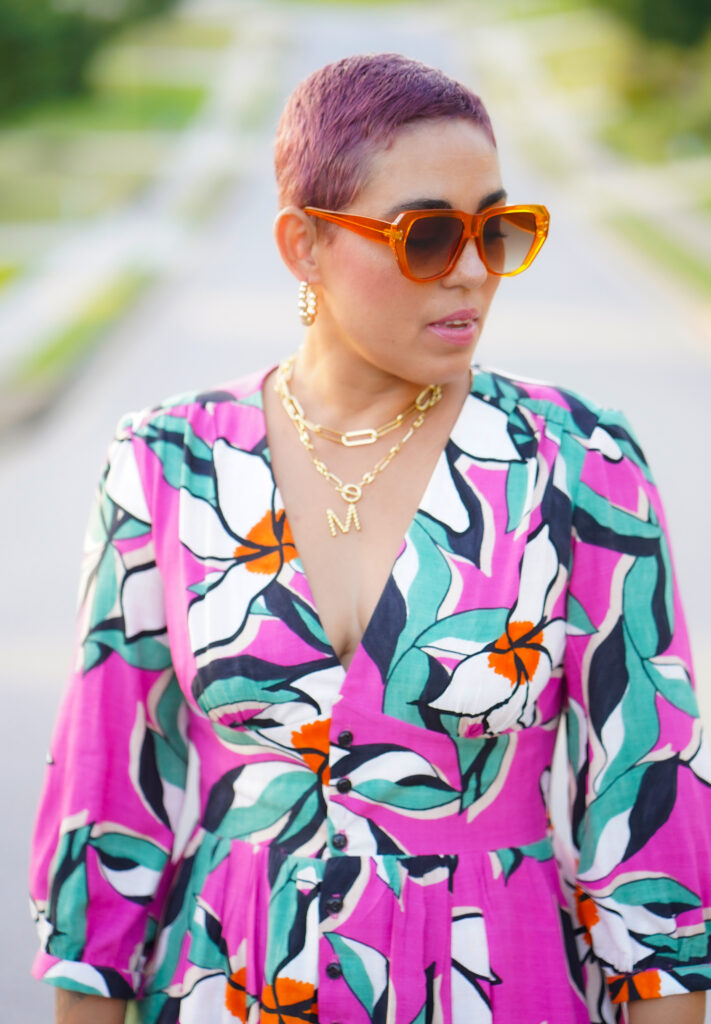 Printed Poplin Dress