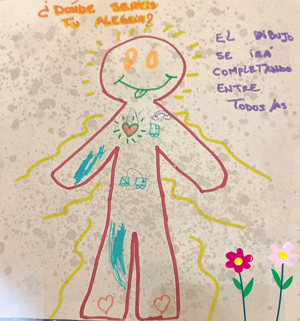 camino infinito: un dibujo hecho por los chicos