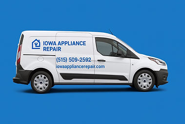 Iowa Appliance Repair service van serving Ankeny and the Des Moines metro area
